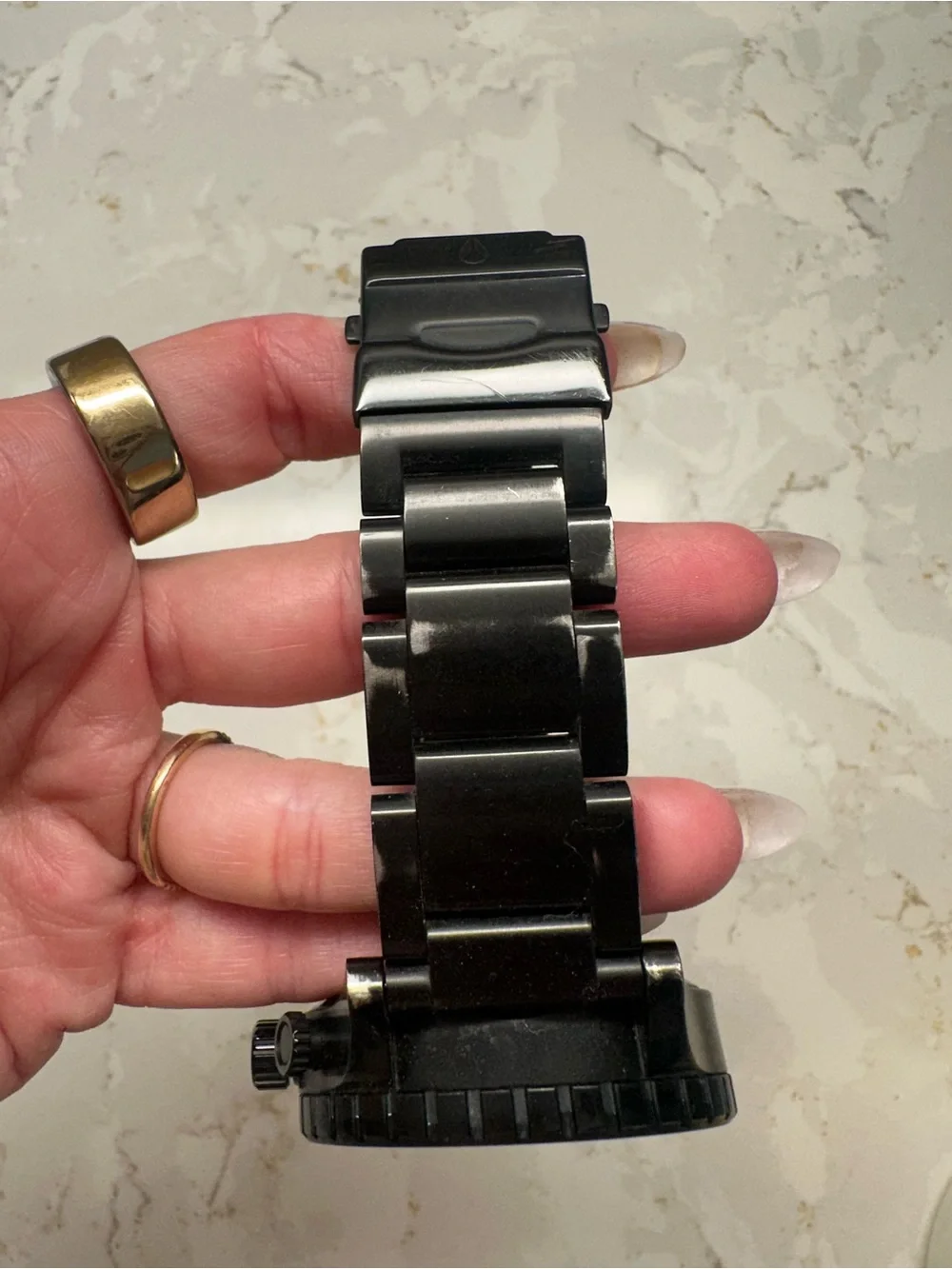 Nixon Black Stainless Chronograph Watch